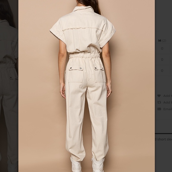 *SALE* POL Cream Jumpsuit - Picture 6 of 11
